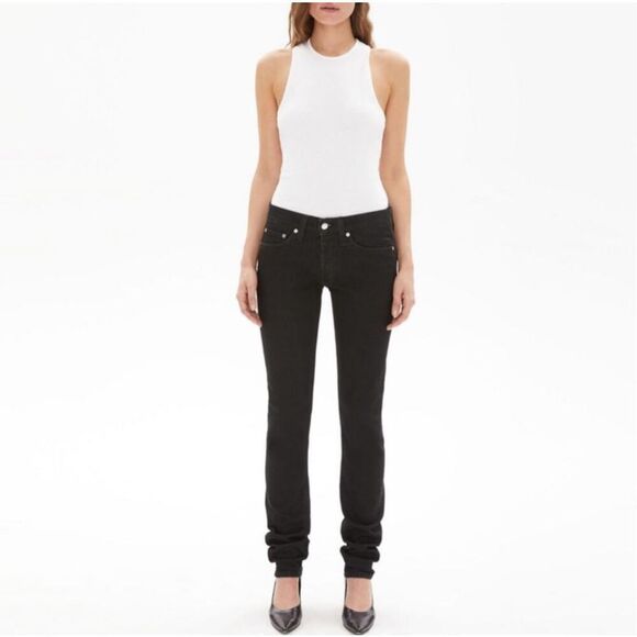 Helmut Lang Masc Lo Drainpipe Low Rise Skinny Jeans W24 \ M27 - Picture 1 of 11